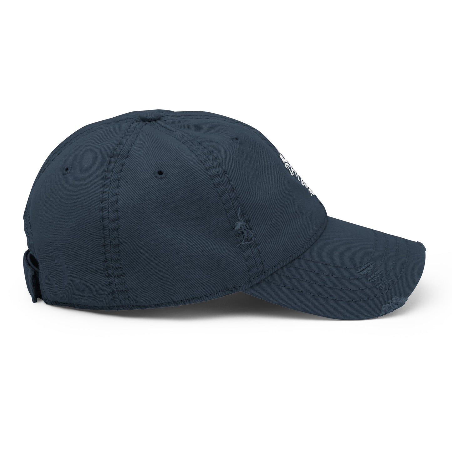 Lake Tahoe Words in White on A distressed Dad Hat - Rustic Incline