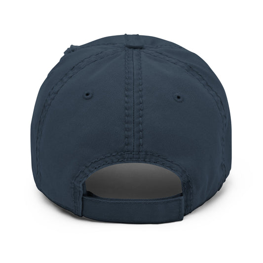 Lake Tahoe Words in White on A distressed Dad Hat - Rustic Incline