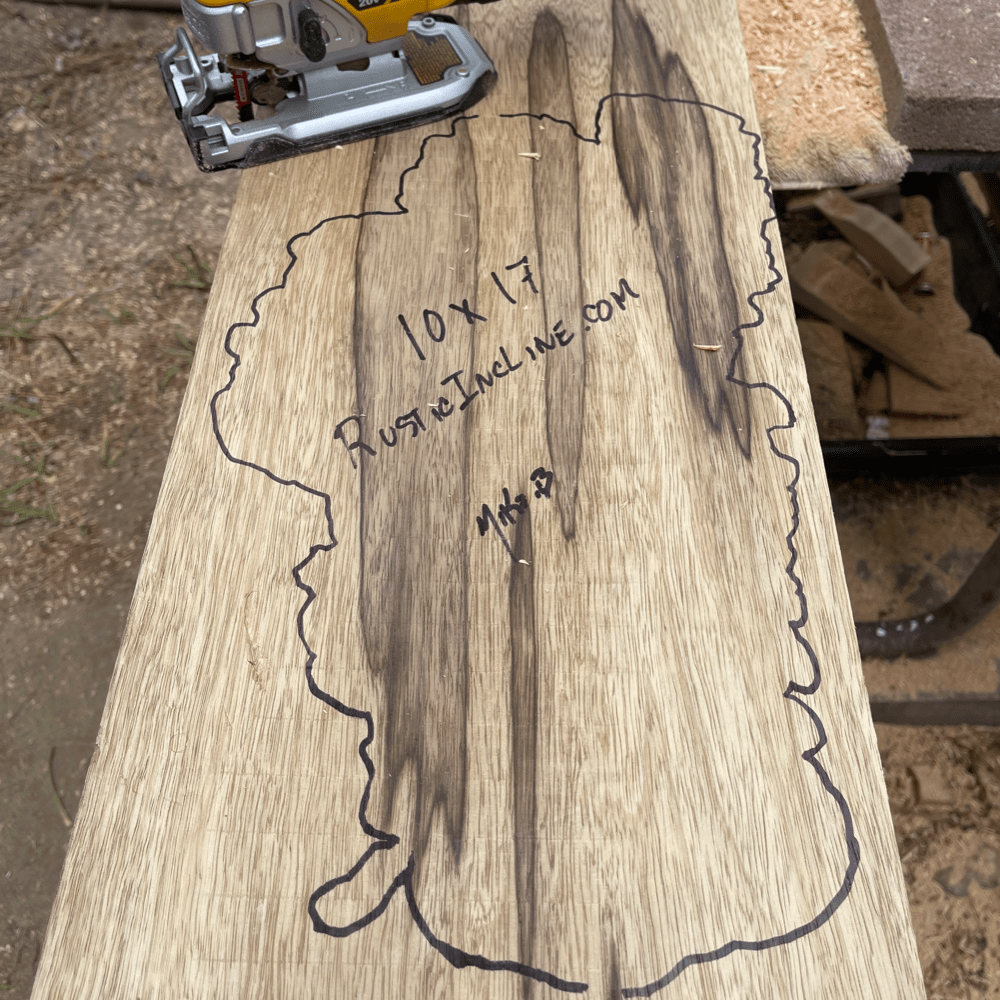 Lake Tahoe Charcuterie Board & Wall Art in Black Limba Wood - Lake Tahoe Gifts