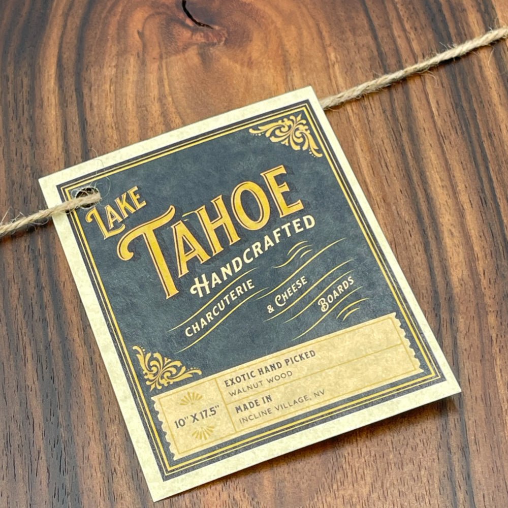 Lake Tahoe Shaped Charcuterie Board + Wall Art Made With English Walnut - Lake Tahoe Gifts