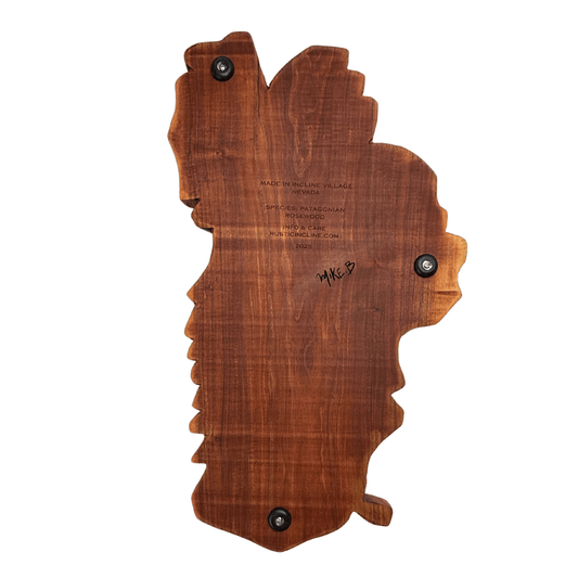 Lake Tahoe Charcuterie Board – Patagonian Rosewood (23" x 13") - Lake Tahoe Gifts