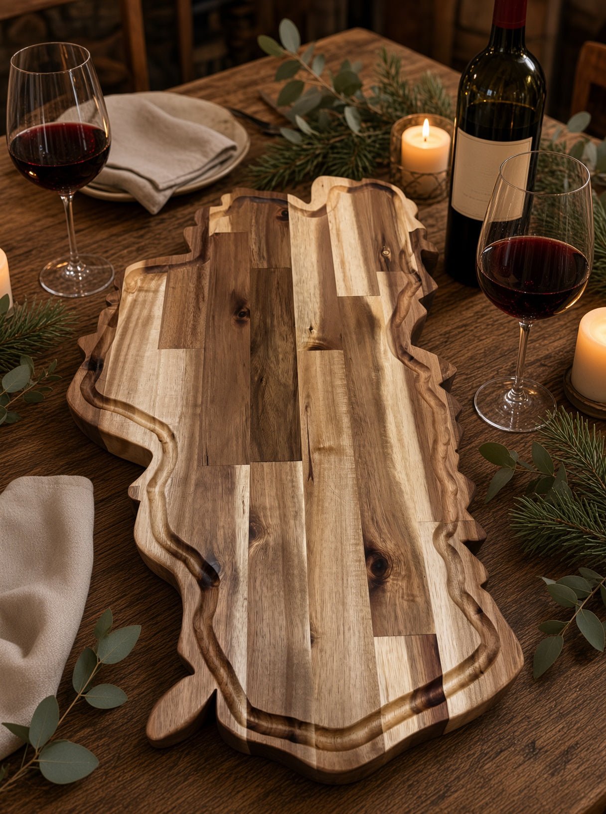Lake Tahoe Shaped Cutting Board – Handmade Acacia - Lake Tahoe Gifts - Lake Tahoe Gifts