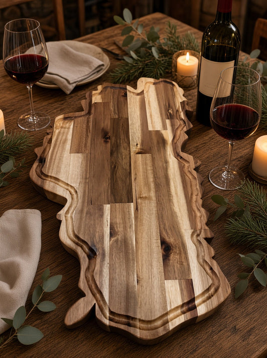 Lake Tahoe Shaped Cutting Board – Handmade Acacia - Lake Tahoe Gifts - Lake Tahoe Gifts