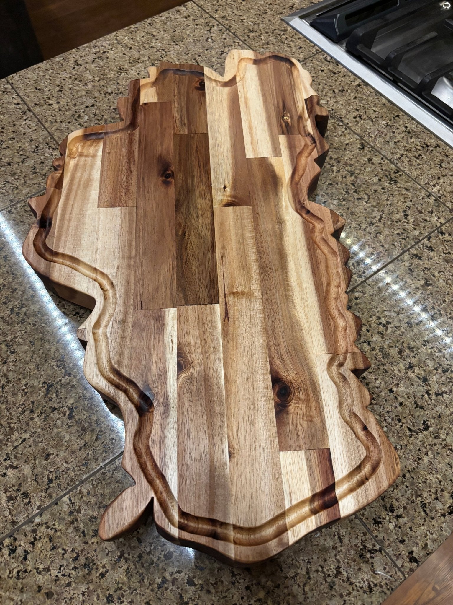 Lake Tahoe Shaped Cutting Board – Handmade Acacia - Lake Tahoe Gifts - Lake Tahoe Gifts