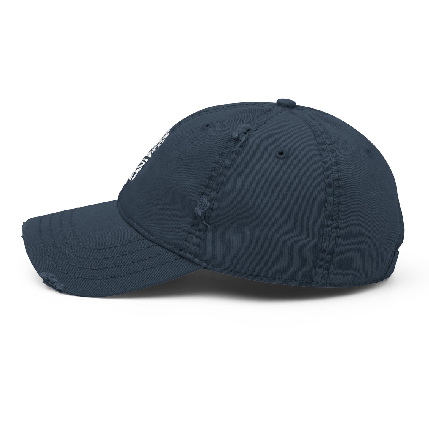 Lake Tahoe Words in White on A distressed Dad Hat - Rustic Incline