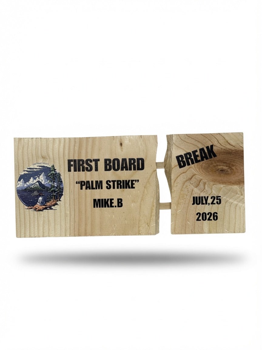 Personalized Karate Trophy - Rustic Incline