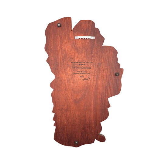 Lake Tahoe Charcuterie Board – Exotic Bloodwood (18" x 11")