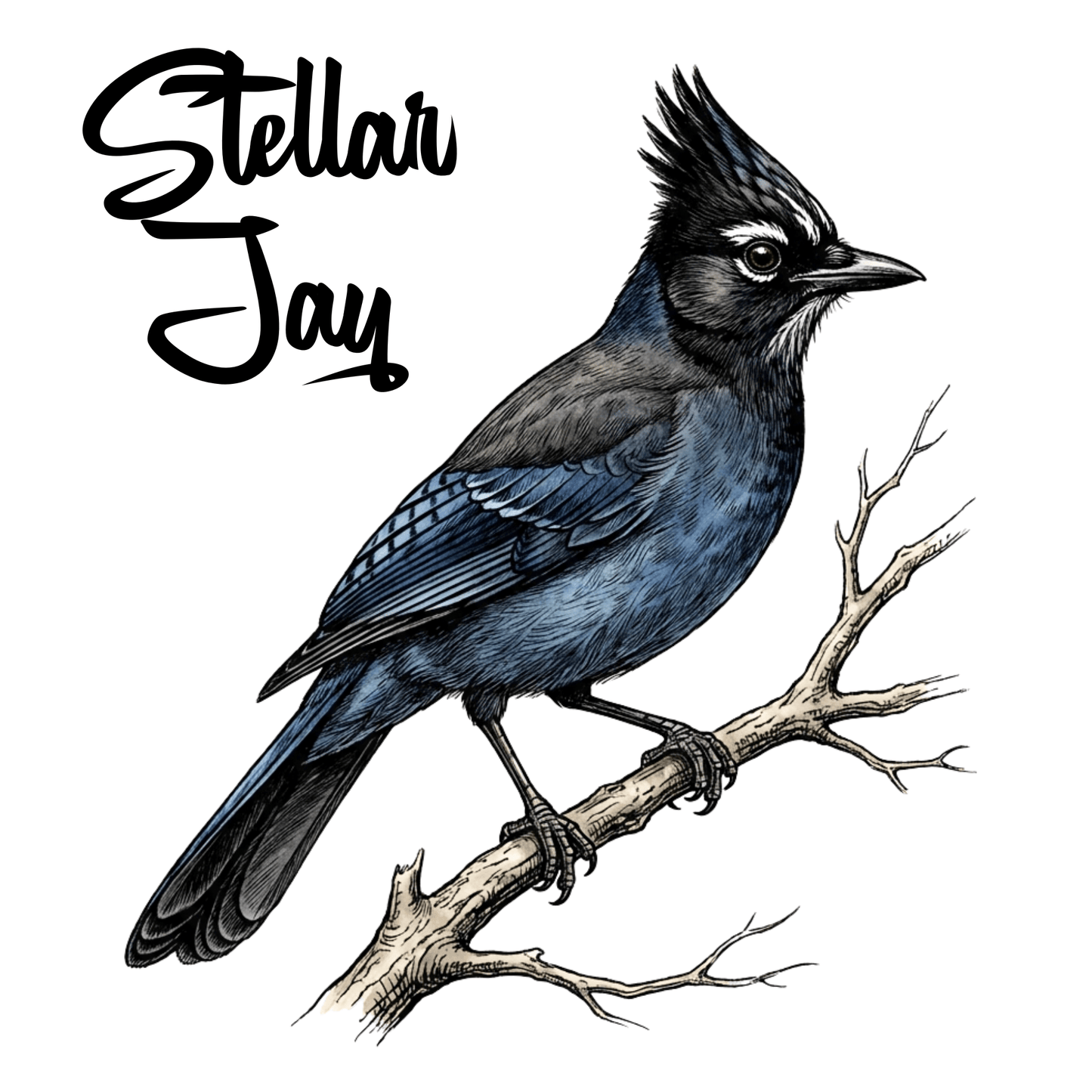 Stellar Jay Native Lake Tahoe Bird Coaster - Lake Tahoe Gifts