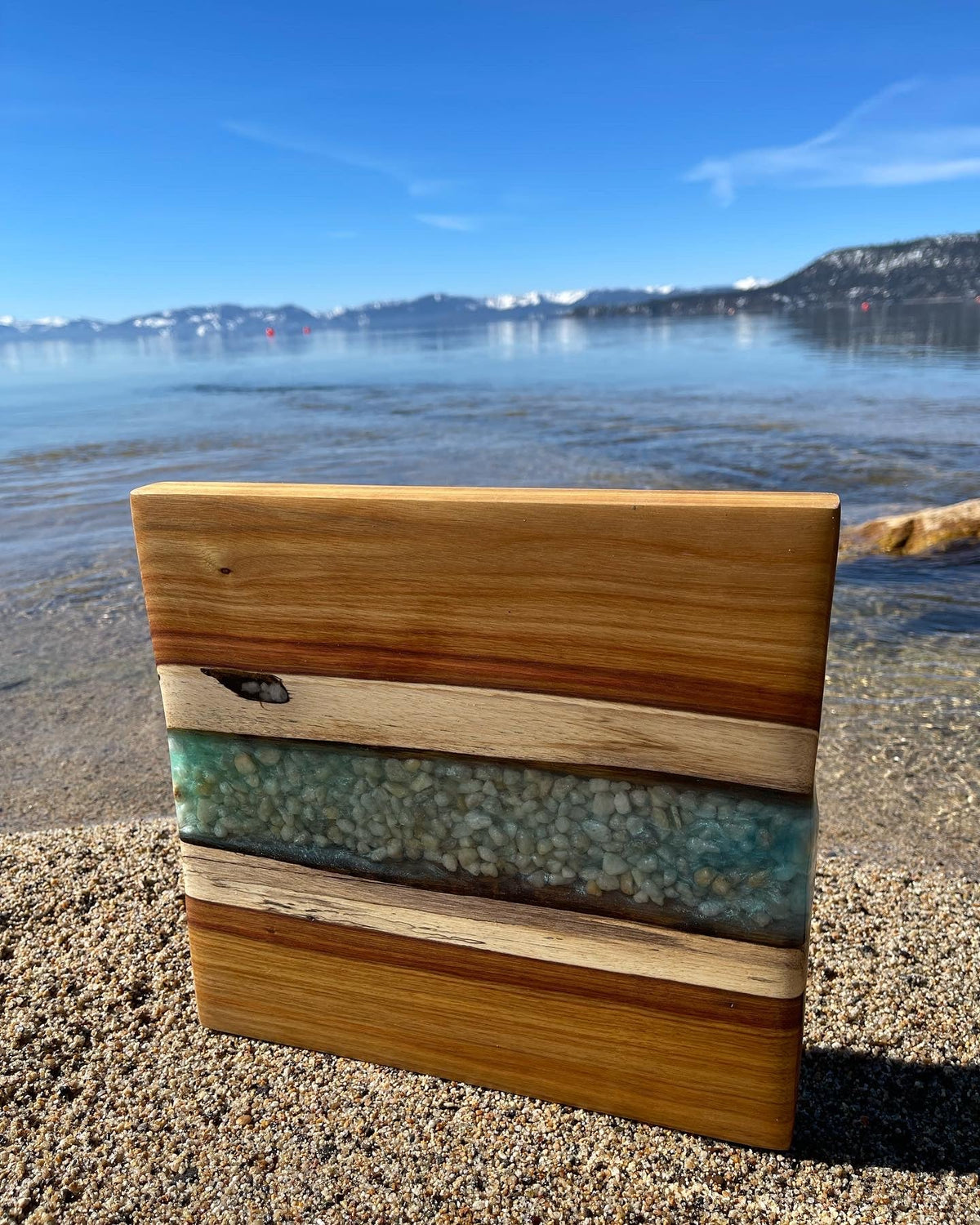 Canary Wood & Epoxy Charcuterie Board - Lake Tahoe Gifts