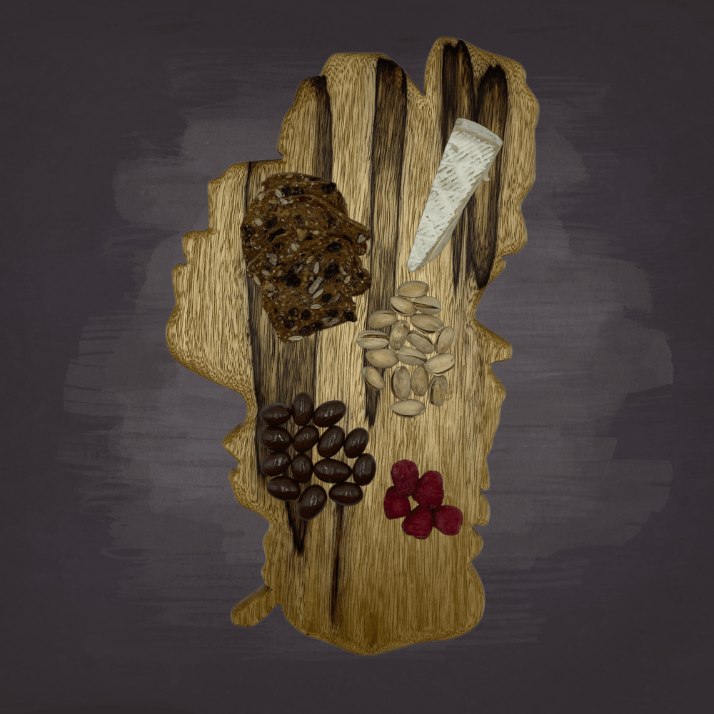 Lake Tahoe Charcuterie Board & Wall Art in Black Limba Wood - Lake Tahoe Gifts
