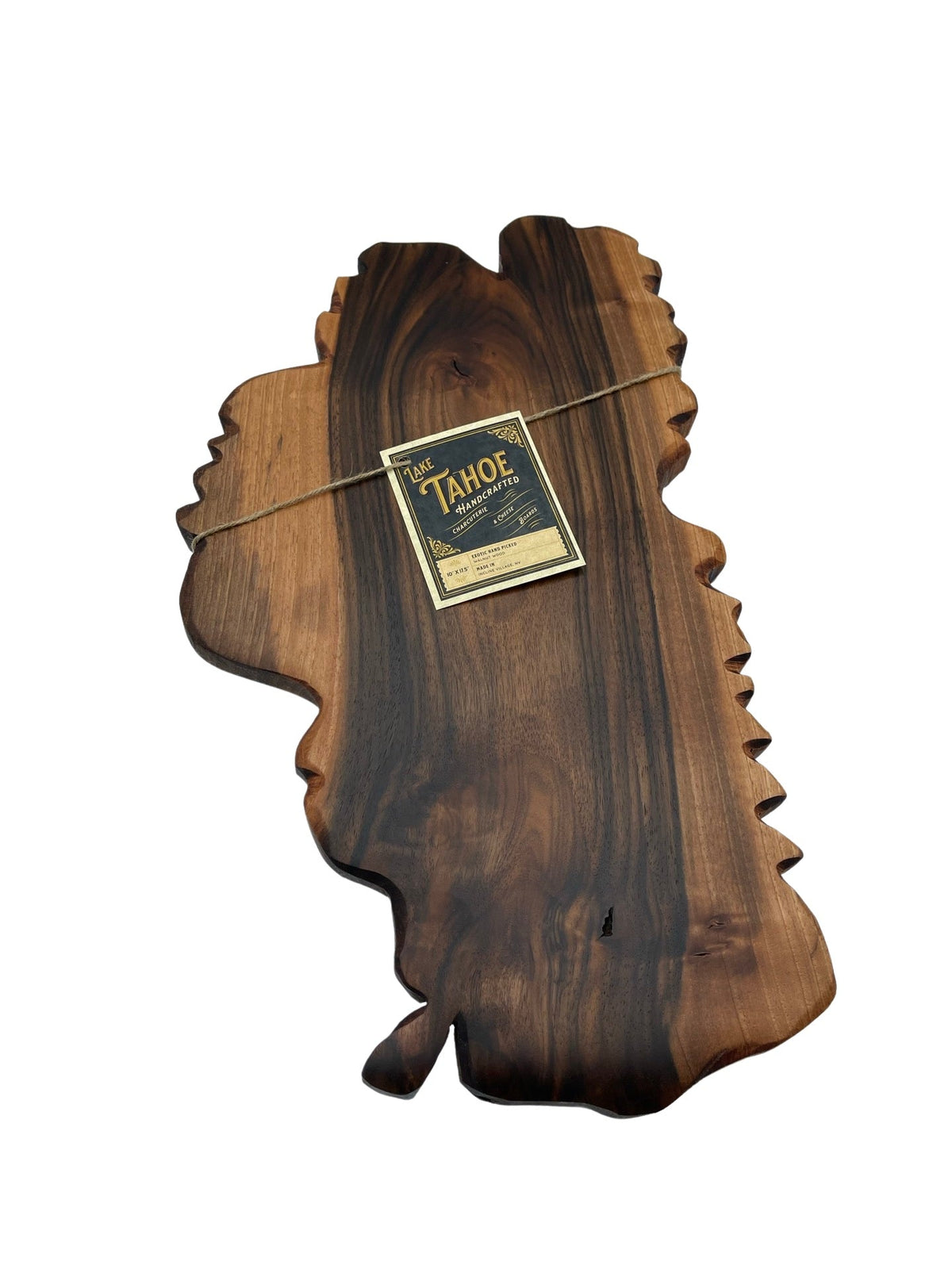 Lake Tahoe Shaped Charcuterie Board + Wall Art Made With English Walnut - Lake Tahoe Gifts